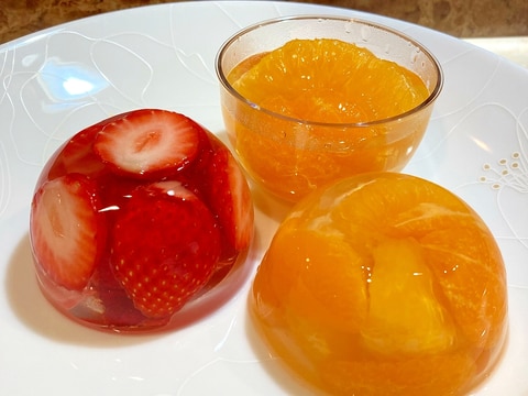 ♦?まるで洋菓子店?ゴロゴロ柑橘&苺のゼリー